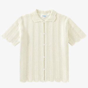 YITAI IVORY SHALE STITCH BUTTON-UP